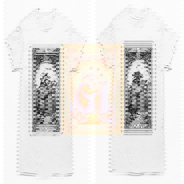 Raccoon Tarot Lover Card Unisex T-Shirt - Playful, Unique Gift