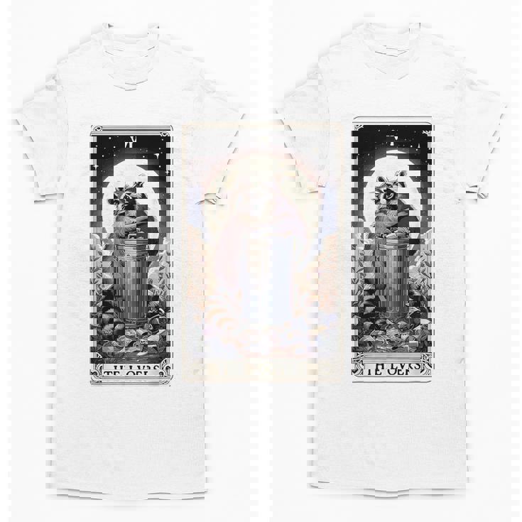 Raccoon Tarot Lovers Unisex T-Shirt - Mystical Design for Tarot Fans