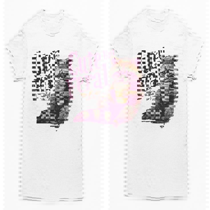 Raccoon Themed Unisex T-Shirt - Cute Vintage Design for Coffee Lovers