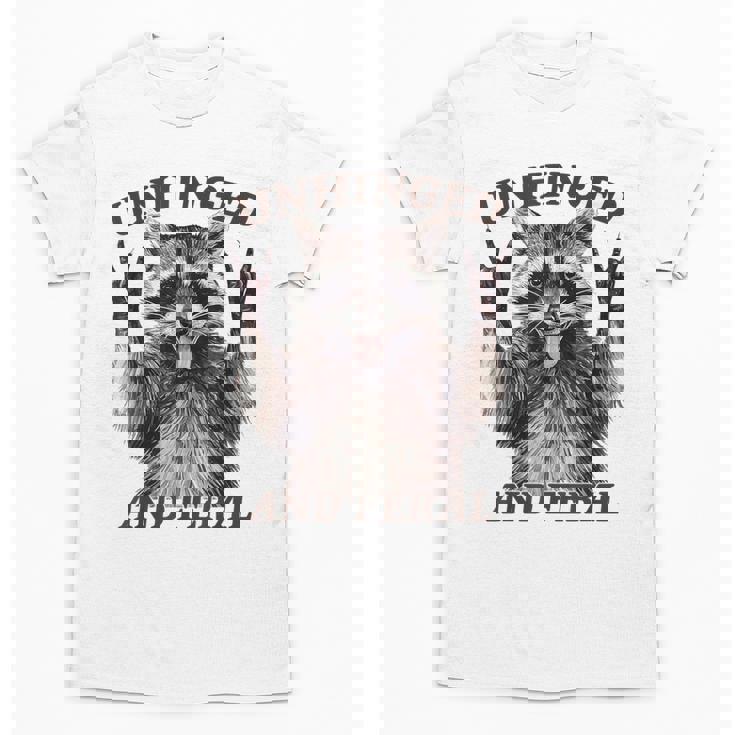 Raccoon Unhinged And Feral Retro Raccoon Feral Summer Unisex T-Shirt