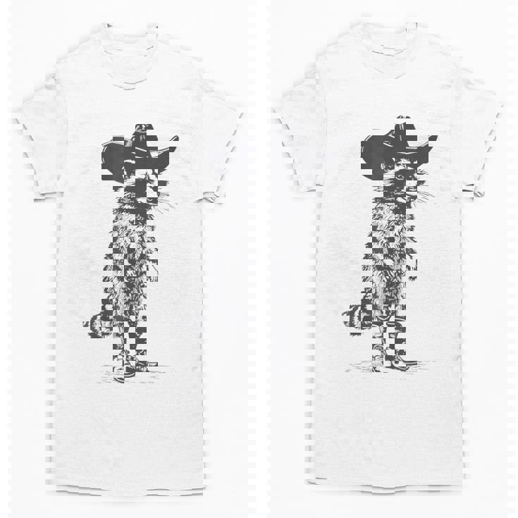 Vintage Western Raccoon Cowboy Unisex T-Shirt - Country Style Fun