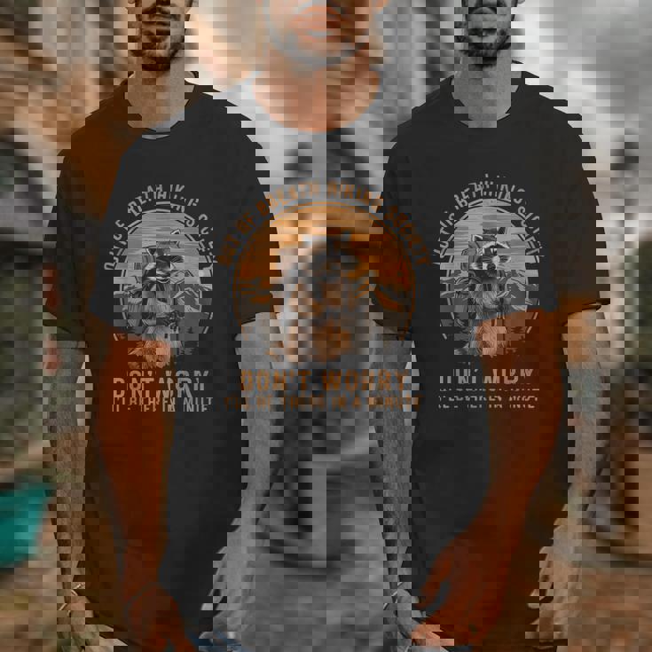 Raccoon Hiking Vintage Tee | Unisex Adventure - Out Of Breath Club