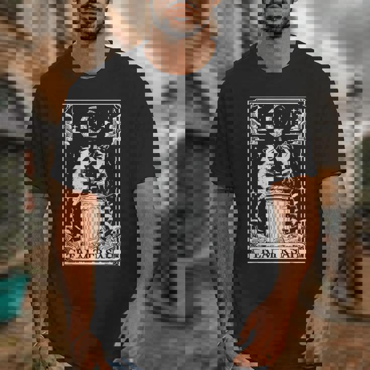 Tarot Card Vintage Crescent Moon Raccoon Unisex T-Shirt