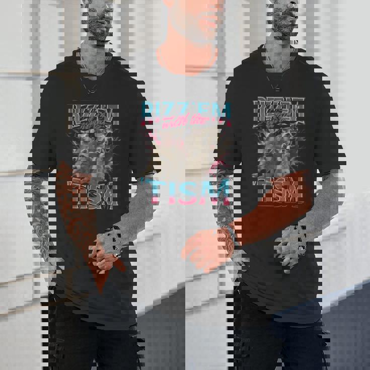 Raccoon 'Rizz Em With The Tism' Autism Unisex T-Shirt