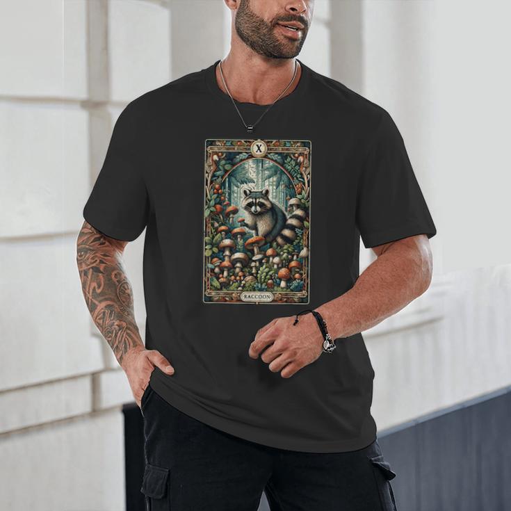 Raccoon Tarot Card Unisex T-Shirt | Cottagecore & Goblincore Style Raccoon Tarot Card Unisex T-Shirt | Cottagecore & Goblincore Style