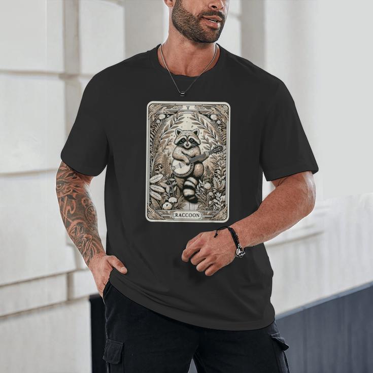 Raccoon Tarot T-Shirt - Cottagecore & Goblincore Style | Occult Unisex Tee
