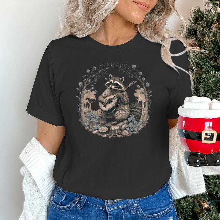 Cottagecore Raccoon Guitar Unisex T-Shirt - Fun Floral Design Cottagecore Raccoon Guitar Unisex T-Shirt - Fun Floral Design