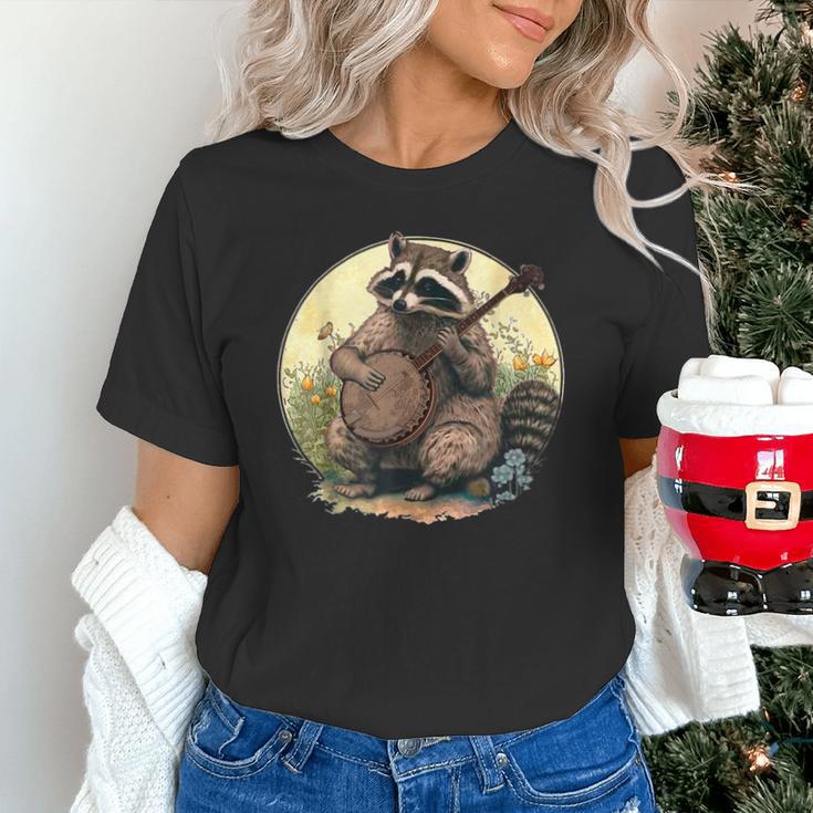 Cottagecore Raccoon Playing Banjo Unisex T-Shirt | Rustic Charm