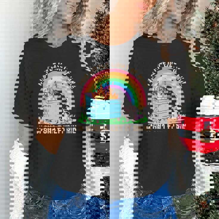 Groovy Raccoon Dumpster Fire T-Shirt - Unique Unisex Design
