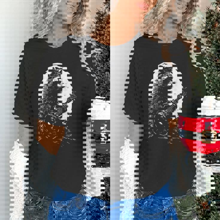 Raccoon Guitarist T-Shirt - Unisex | Moonlight Music Vibes