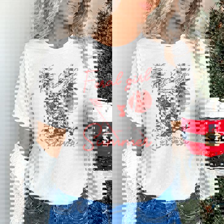 Feral Girl Summer Unisex T-Shirt - Wild Raccoon & Vacation Vibes