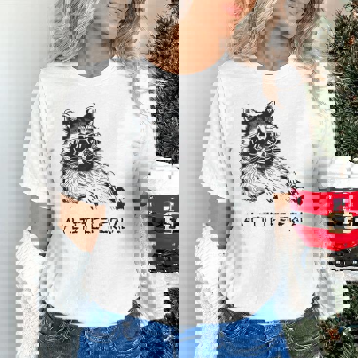 A Little Feral Raccoon With Moon Animal Raccoon Trash Panda Unisex T-Shirt