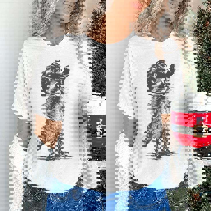 Raccoon Cowboy Graphic Tee - Unisex Meme T-Shirt for Fun