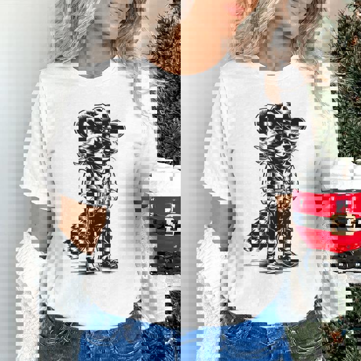 Raccoon Cowboy Unisex T-Shirt - Western Country Style for Men & Women