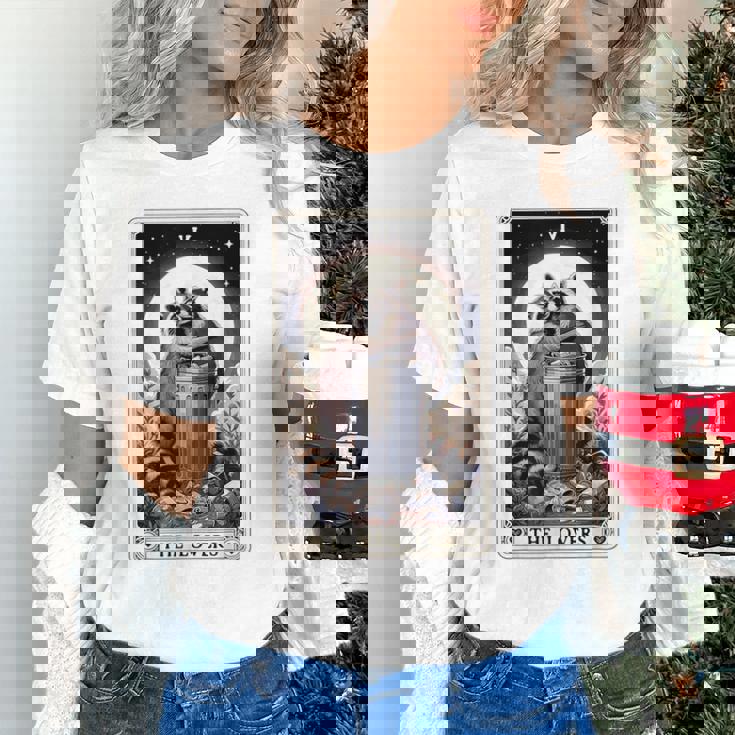 Raccoon Tarot Lovers Unisex T-Shirt - Mystical Design for Tarot Fans