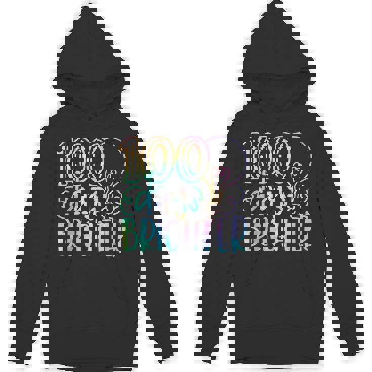 100 Days Brighter Student Happy 100Th Day Of School Tie Dye Hoodie