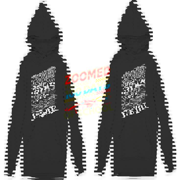 100 Days Of School Race Car Racing Happy 100Th Day Of School Hoodie
