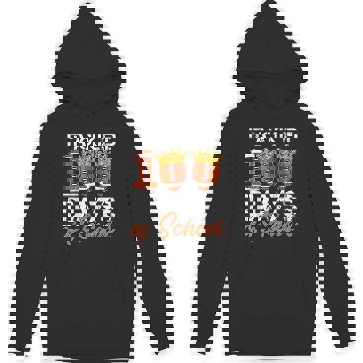100Th Day Of School Boys Football I Tackled 100 Days School Hoodie