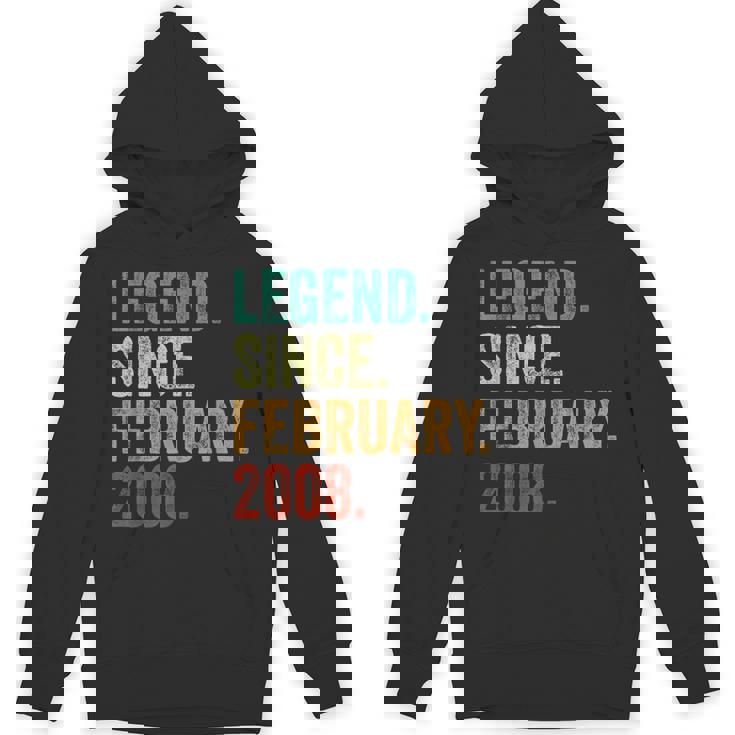 17 Years Old Legend Since February 2008 17Th Birthday Hoodie