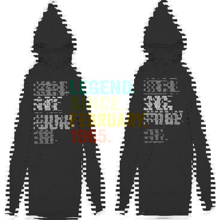 60 Years Old Legend Since February 1965 60Th Birthday Hoodie