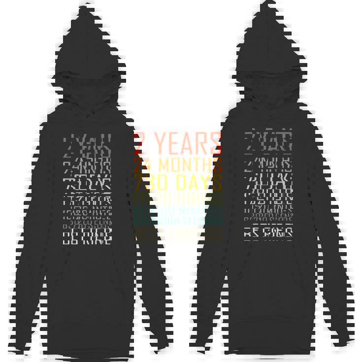Best Friends Vintage 2 Years Friendship Anniversary Unisex Hoodie