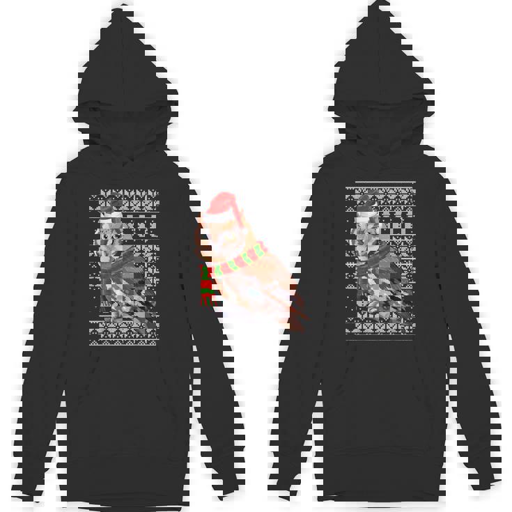 Bird Xmas Santa Hat Eastern Screech-Owl Ugly Christmas Unisex Hoodie