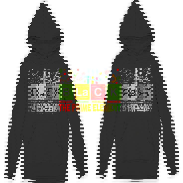 Black Prime Element Black History Month Periodic Table Hoodie