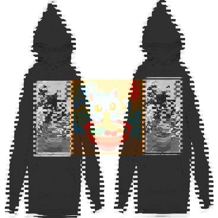 Cat Anime Kawaii Cat Ramen Japanese Graphic Hoodie