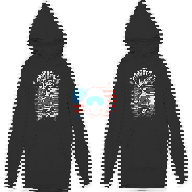 Commercial Diver American Flag Deep Sea Diving Scuba Dive Premium Unisex Hoodie