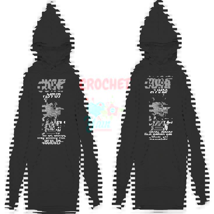 Crochet Yarn Fills My Days Yarn Fills Knitter Crochet Hoodie