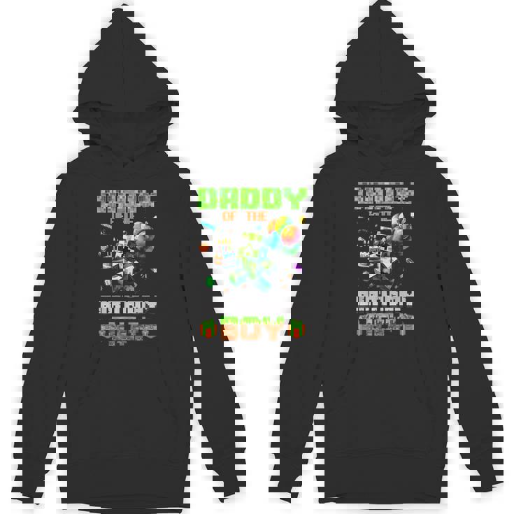 Daddy Of The Birthday Boy Party Video Gamer Pixel Number Hoodie