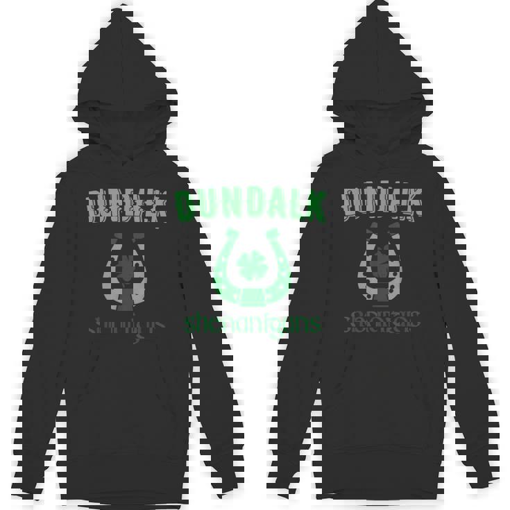 Dundalk Shenanigans St Patrick's Day Lucky Horseshoe Clover Unisex Hoodie