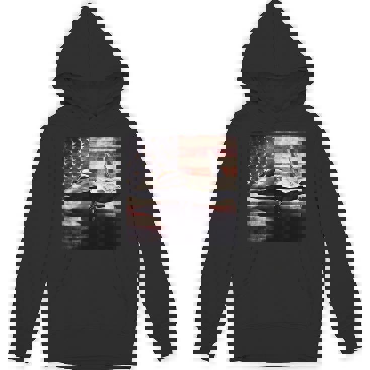F22 Raptor Jet Fighter Vintage Color Distressed Us Flag Hoodie