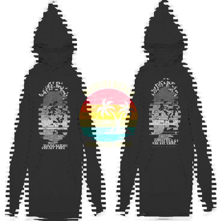 Family Vacation Vintage Retro Honolulu Hawaii Waikiki Beach Hoodie