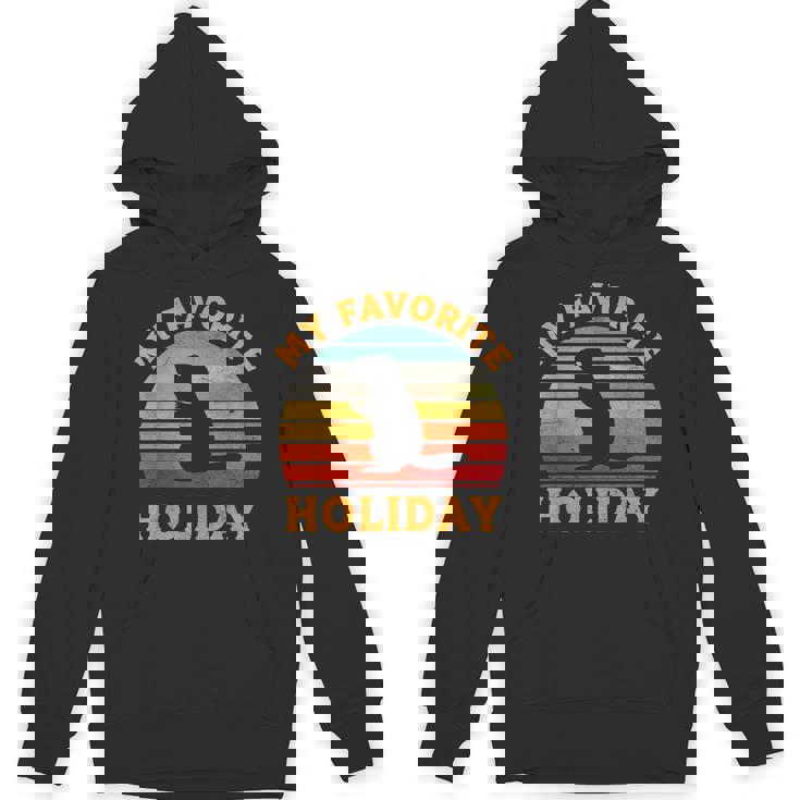 My Favorite Holiday Groundhog Day Sunset 2025 Hoodie