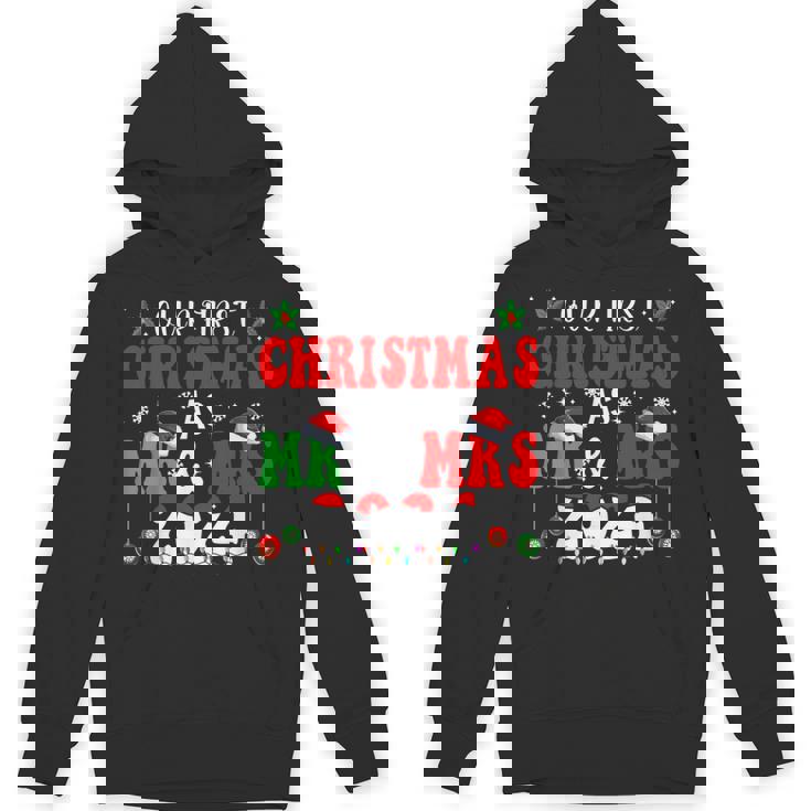 Our First Christmas As Mr And Mrs Married Couple Pajamas Hoodie