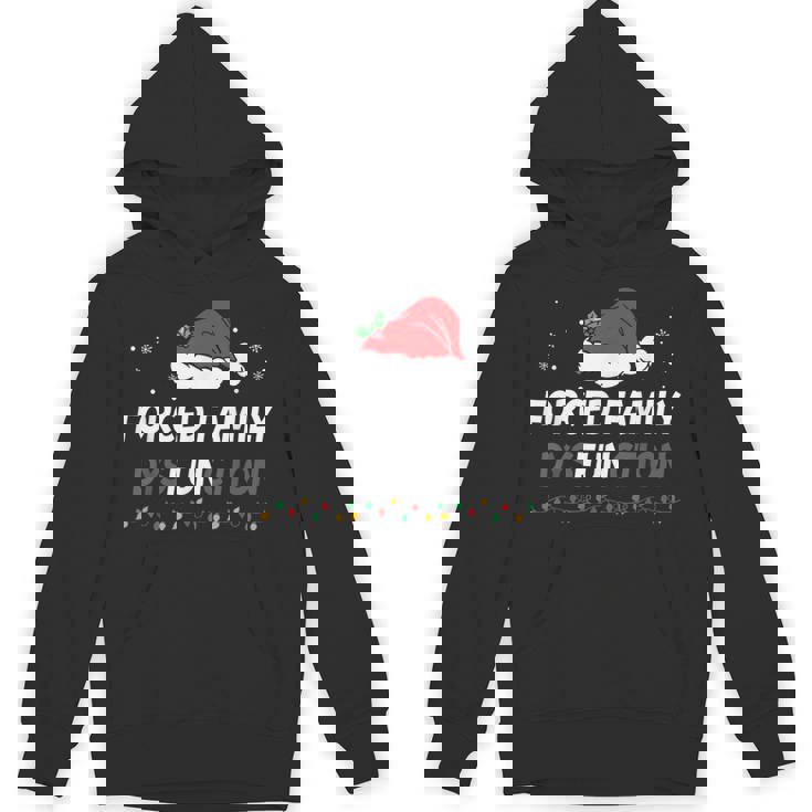Forced Family Fun Dysfunction Christmas Santa Hat Hoodie