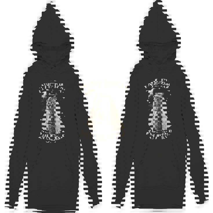 Cat In My Feral Bride Era Engagement Bridal Retro Hoodie