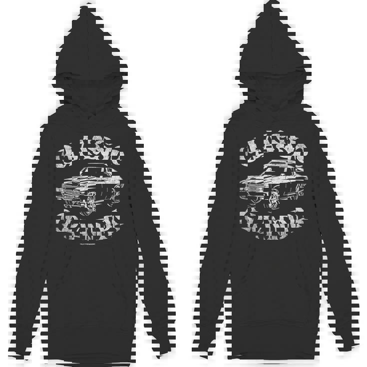 Grandpa Classic Car Graphic Family Grandpa Fathers Day Hoodie