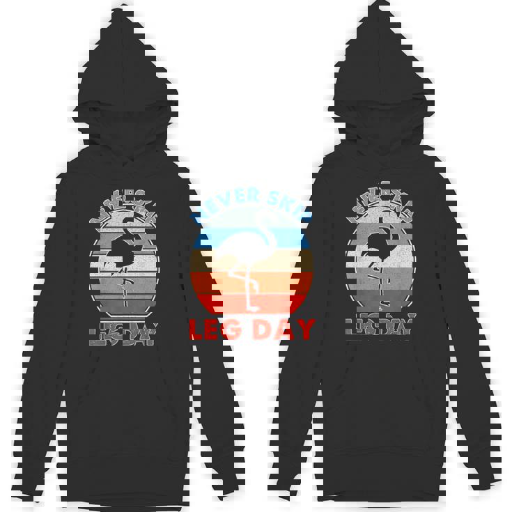 Gym Vintage Never Skip Leg Day Unisex Hoodie