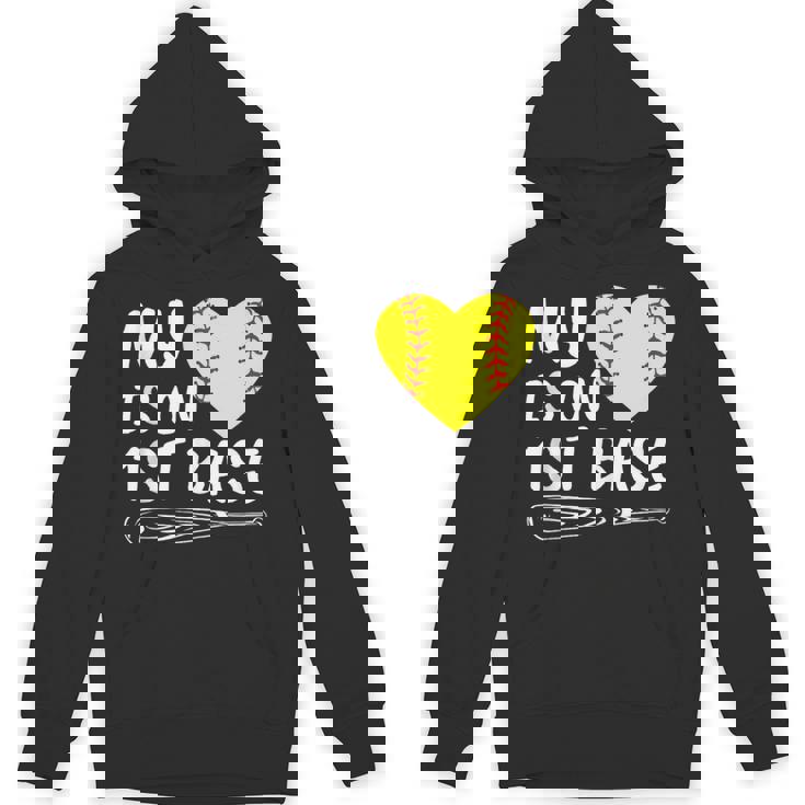 My Heart Is On 1st Base Softball Bat Proud Mom Dad Tank Top Unisex Hoodie