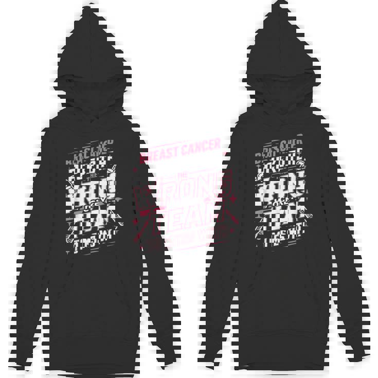 Ice Hockey Breast Cancer Awareness Month Pink Ribbon Hoodie