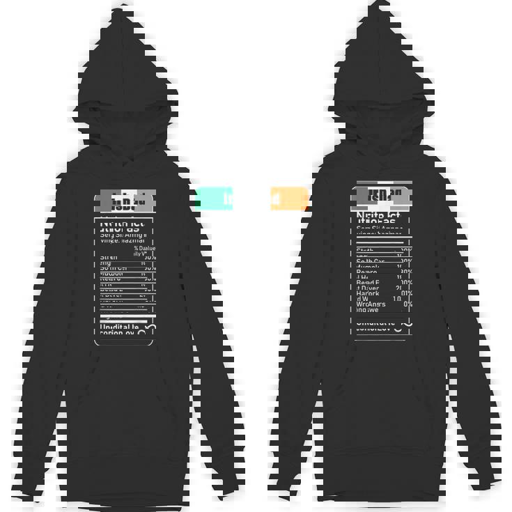 Irish Dad Nutrition Facts Father's Day Hoodie