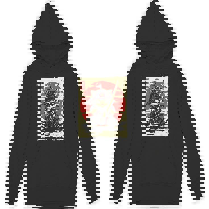 Japanese Samurai Cat Kawaii Ninja Cat Hoodie