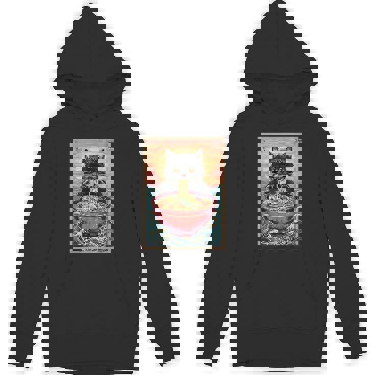 Kawaii Cat Anime Cat Ramen Graphic Japanese Hoodie