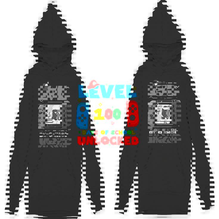 Level 100 Days Of School Boys Unlocked Video Games Gamer Hoodie