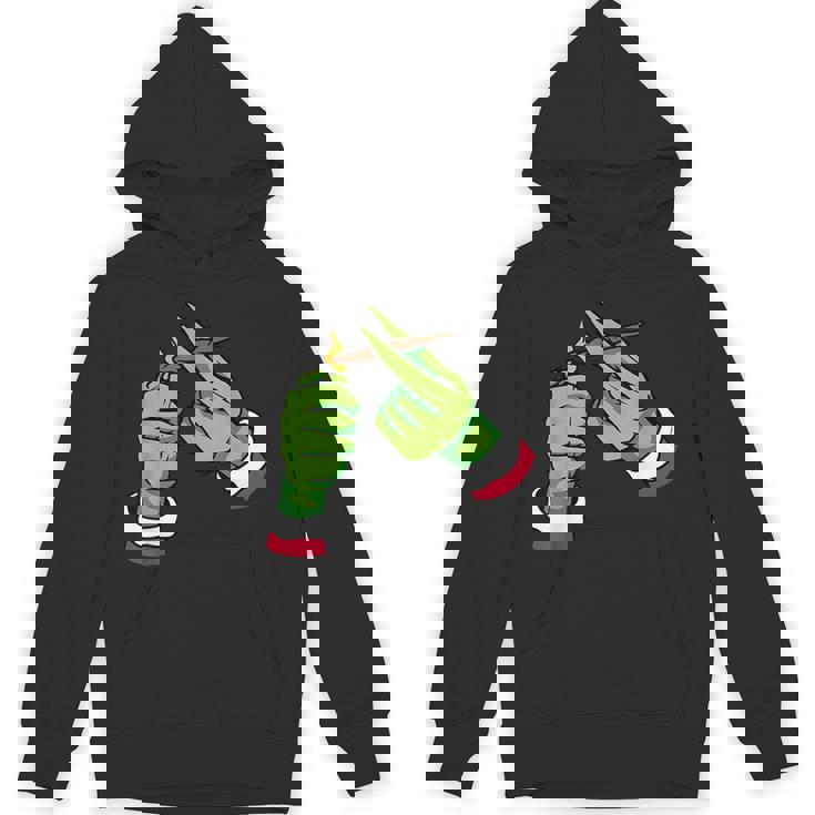 Light Up Some Christmas Spirit Christmas Green Hand Party Hoodie