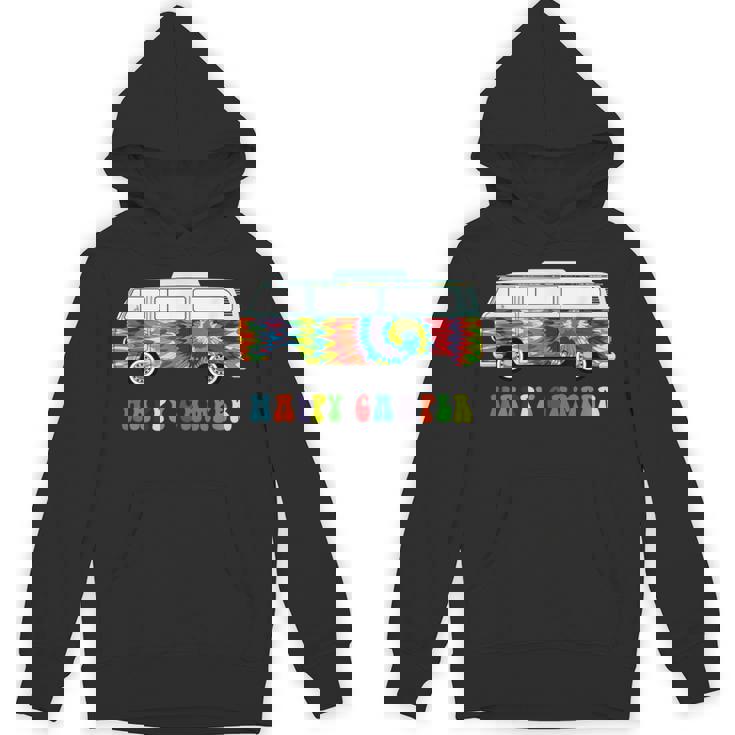 Little Hippie Vintage Bus Cute Tie Dyed Camper Hoodie