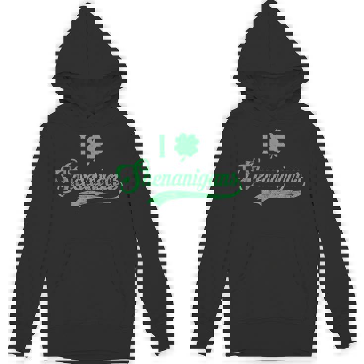 I Love Shenanigans Mixed Clover Shamrock StPatrick's Unisex Hoodie