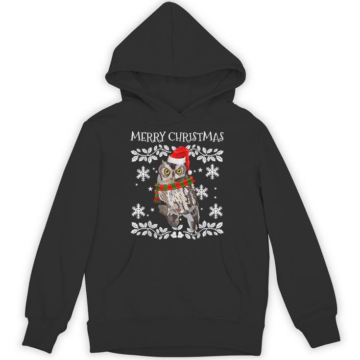 Merry Christmas Ornament Whiskered Screech-Owl Ugly Xmas Unisex Hoodie